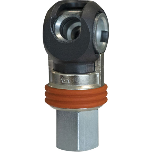 TOPQUIK SC Industrial Swing Quick Coupler, Nickel-Plated Steel, 3/8", Female NPT, 360 PSI Les Distributions ICE