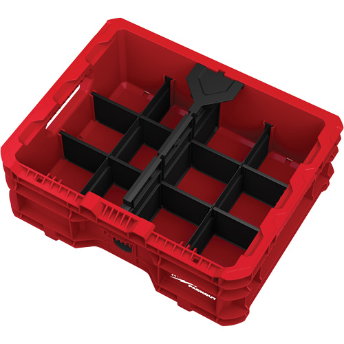 Bac &agrave; profil bas PACKOUT, 15" x 18-5/8" x 6-5/8", Noir/Rouge Les Distributions ICE