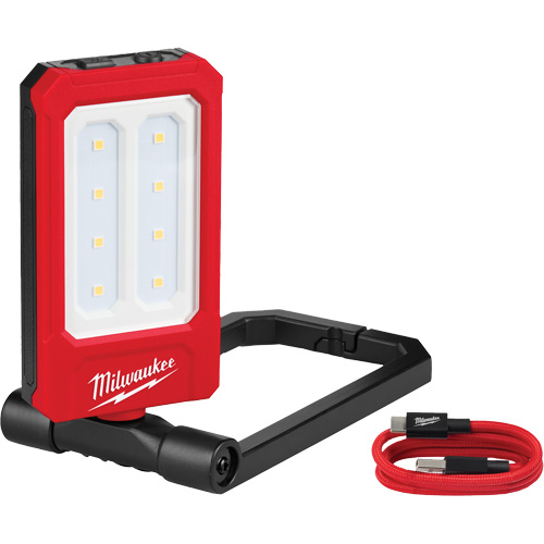 Rechargeable Low-Profile Magnetic Task Light, LED, 100/250/500 Lumens, Plastic/Aluminum Housing Les Distributions ICE