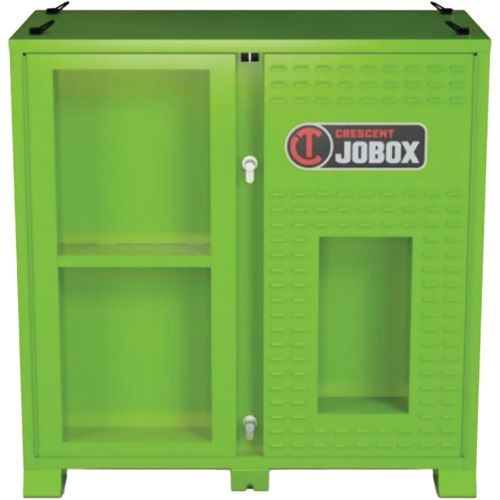 Armoire ventil&eacute;e pour le rangement d'&eacute;PI sur place, Acier, Vert lime haute visibilit&eacute; Les Distributions ICE