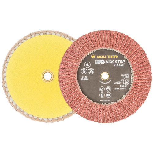 Disque &agrave; lamelles QUICK-STEP FLEX, 6" x Type 29, Grain 40, Oxyde d'aluminium Les Distributions ICE