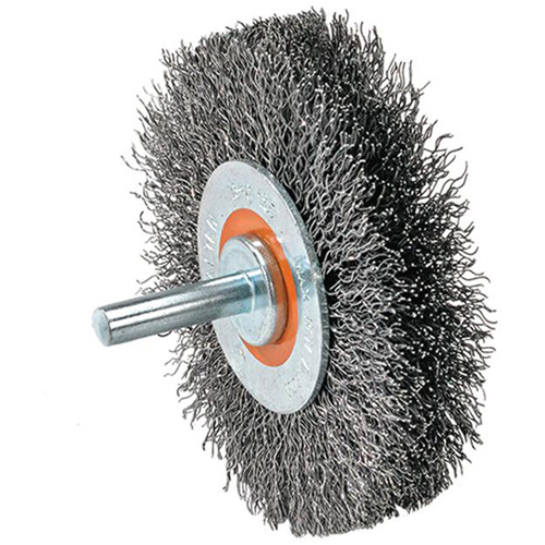 Mounted Crimped Wire Wheel, 2" Dia., 0.0118" Fill Les Distributions ICE