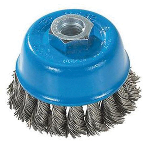 Knot-Twisted Wire Cup Brush, 3" Dia. x M10x1.25 Arbor Les Distributions ICE