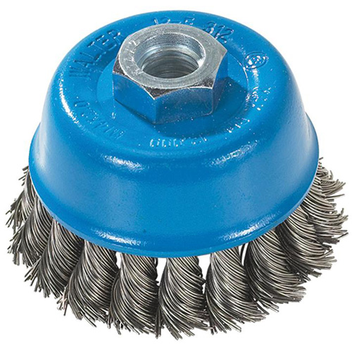 Knot-Twisted Wire Cup Brush, 3" Dia. x M14 Arbor Les Distributions ICE