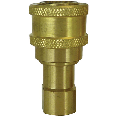 Hydraulic Quick Coupler - Brass Manual Coupler, Brass/Stainless Steel Les Distributions ICE