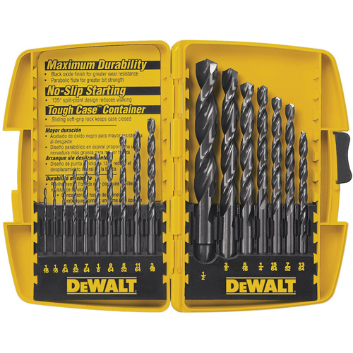 Jobber Drill Bit Set, 17 Pieces, High Speed Steel Les Distributions ICE