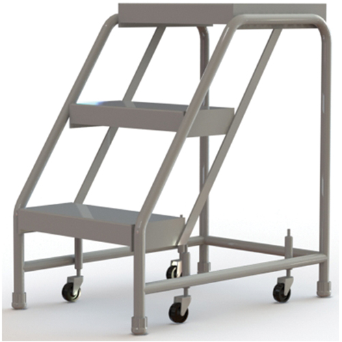 &eacute;chelles roulantes, 3 marches, Largeur de la marche 16", Hauteur de la plateforme 30", Aluminium Les Distributions ICE