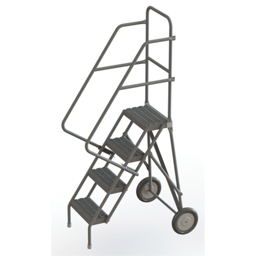 Rolling Ladder, 4 Steps, Serrated, 40" High Les Distributions ICE