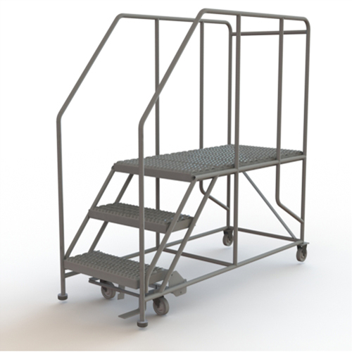 Plateforme de travail mobile, Acier, 3 Marches, 30" ha, 47" p, 24" Marche, Stri&eacute; Les Distributions ICE