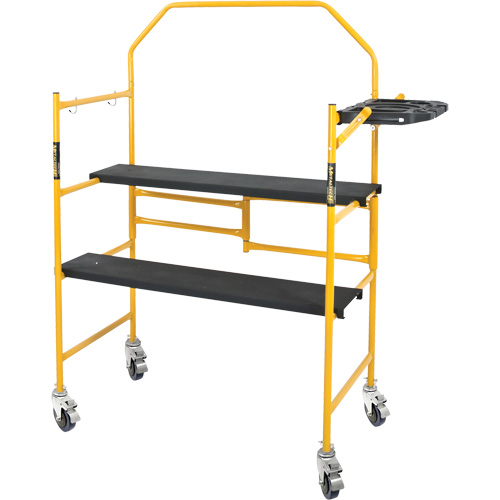 nsemble d'&eacute;chafaudage &agrave; montant de s&eacute;curit&eacute; & tablette pour outils de 4' Jobsite Series, Cadre Acier, 49-1/2" p x 57-3/4" h Les Distributions ICE