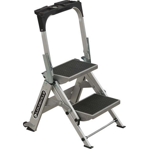 &eacute;chelle escabeau avec roues pivotantes, 2 marches, 23" x 21" x Hauteur 34,50" Les Distributions ICE