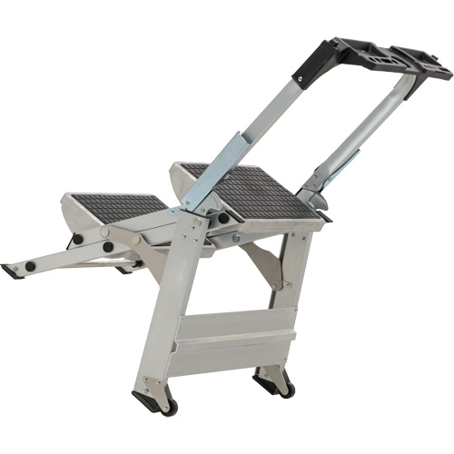 &eacute;chelle escabeau avec roues pivotantes, 2 marches, 23" x 21" x Hauteur 34,50" Les Distributions ICE