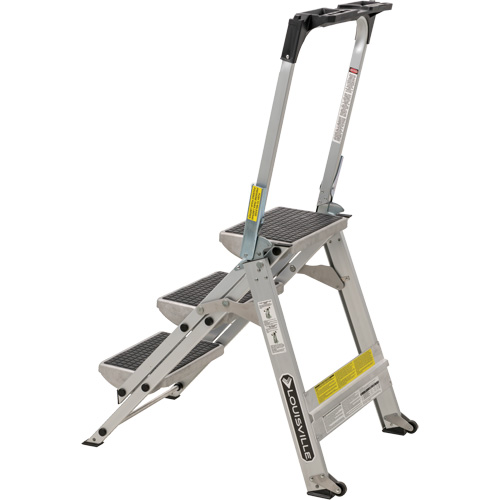 &eacute;chelle escabeau avec roues pivotantes, 3 marches, 34" x 22" x Hauteur 50,75" Les Distributions ICE