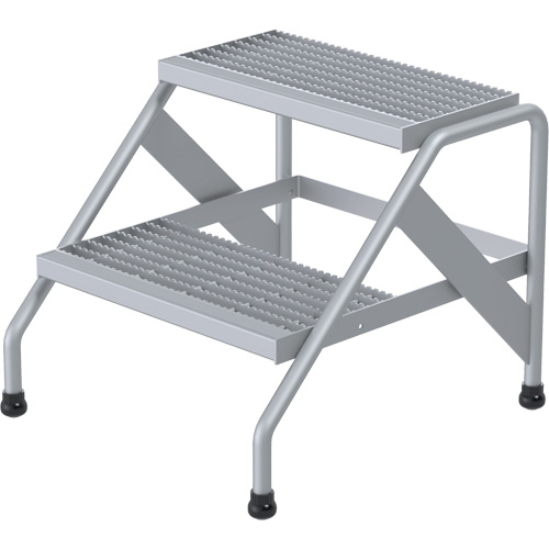 Escabeau en aluminium, 2 marche(s), 22-13/16" la x 24-9/16" lo x 20" h, Capacit&eacute; 500 lb Les Distributions ICE