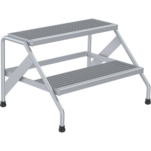 Escabeau en aluminium, 2 marche(s), 32-13/16" la x 24-9/16" lo x 20" h, Capacit&eacute; 500 lb Les Distributions ICE