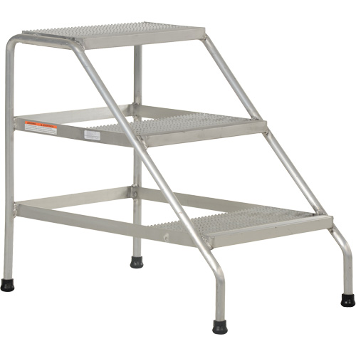 Escabeau en aluminium, 3 marche(s), 22-13/16" la x 34-9/16" lo x 30" h, Capacit&eacute; 500 lb Les Distributions ICE