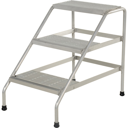 Escabeau en aluminium, 3 marche(s), 22-13/16" la x 34-9/16" lo x 30" h, Capacit&eacute; 500 lb Les Distributions ICE