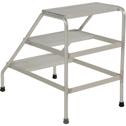 Escabeau en aluminium, 3 marche(s), 22-13/16" la x 34-9/16" lo x 30" h, Capacit&eacute; 500 lb Les Distributions ICE