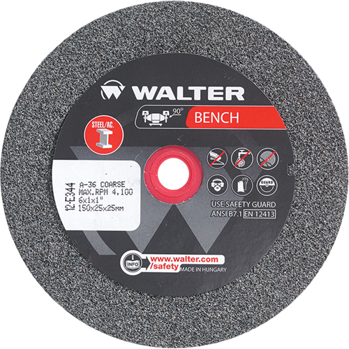 Bench Grinding Wheels, 6" x 1", 1" Arbor, 1 Les Distributions ICE