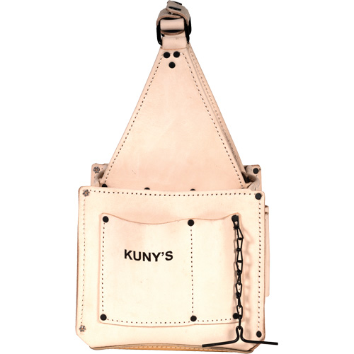 Porte-outils pour &eacute;lectricien et travaux d'entretien, Cuir, 17 pochettes, Beige Les Distributions ICE