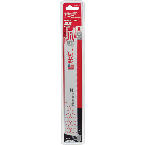 The Torch Sawzall&reg; Blades, Bi-Metal, 10 TPI, 9" L x 1" W Les Distributions ICE