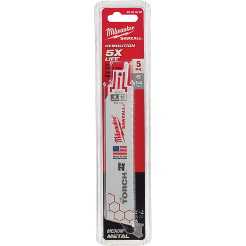 The Torch Sawzall&reg; Blade, Bi-Metal, 14 TPI, 6" L x 1" W Les Distributions ICE