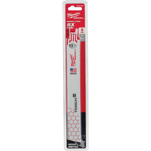 Lames The Torch Sawzall, Bim&eacute;tal, 14 Dents par pouce, 9" lo x 1" la Les Distributions ICE