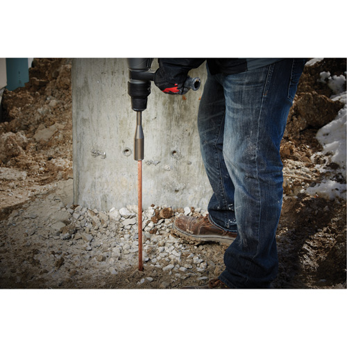 SDS-Max Ground Rod Driver, 3/4"/5/8" Tip, 3/4" Drive Size, 10" Length Les Distributions ICE