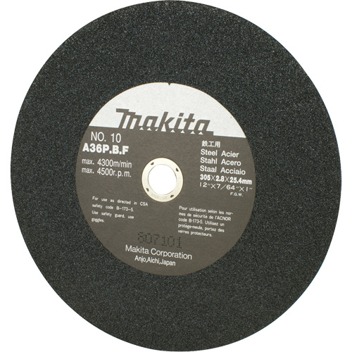 Abrasive Wheel for Cut Off Saws & Angle Cutters, 12" x 7/64", 1" Arbor, 4500 RPM Les Distributions ICE
