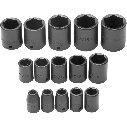 Socket Set, 6 Pcs, Impact, 1/2" Drive Size Les Distributions ICE