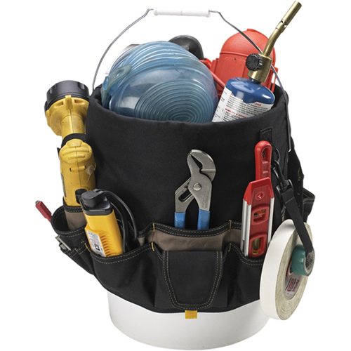 Sacs Bucket Buddy &agrave; 48 pochettes, 6" lo x 11" la x 12" h, Polyester, Noir Les Distributions ICE