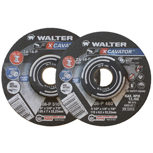 Meule XCAVATOR, 9" x 1/4", Arbre 7/8", Zirconium, Type 27 Les Distributions ICE