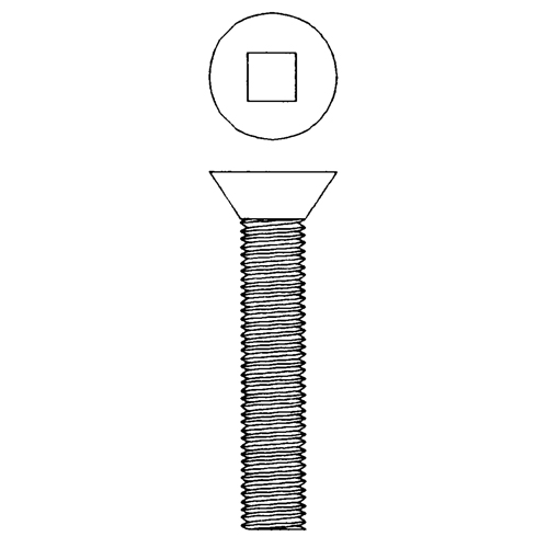 Flat Head Machine Screws, #10-24 x 2" L, Zinc Plated Les Distributions ICE
