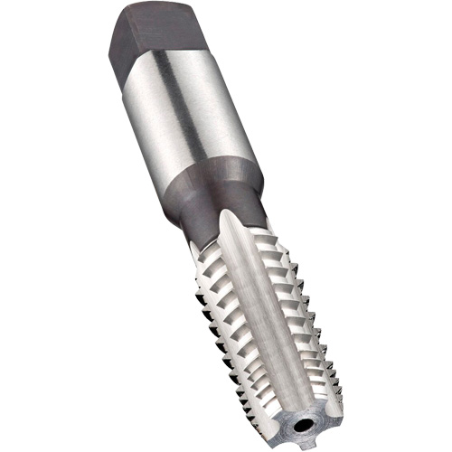 Taraud machine &agrave; denture altern&eacute;e pour tuyau, 1/8"-27, 5 cannelures, 70 mm lo, Conique, Acier rapide Les Distributions ICE