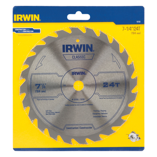 Contractor Saw Blades - Classic Series Saw Blades, 7-1/4", 24 Teeth, Wood Use Les Distributions ICE