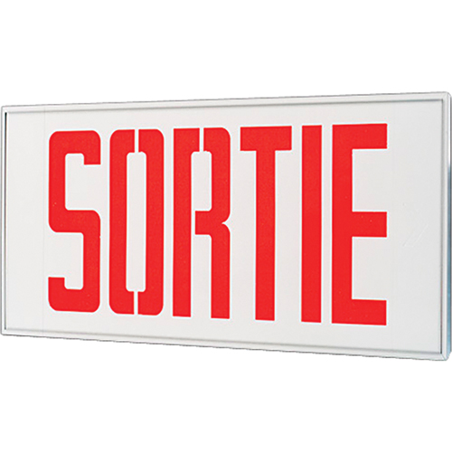 Enseignes sortie Stella - Sortie, DEL, &agrave; raccordement fixe, 17-1/2" lo x 18-1/2" la, Français Les Distributions ICE