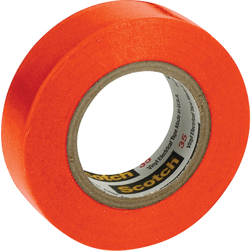 Scotch&reg; 35 Colour Coded Tape, 12.7 mm (1/2") x 20.1 m (66'), Orange, 7 mils Les Distributions ICE