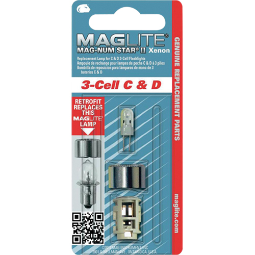 Ampoule de rechange pour lampe de poche &agrave; 3 piles C & D Les Distributions ICE