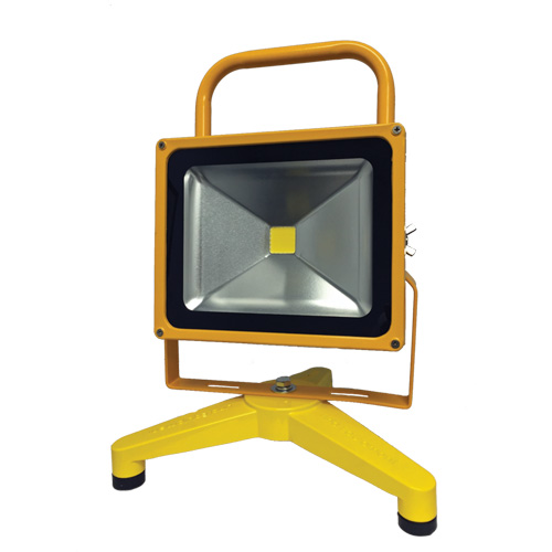 Rechargeable And Portable Floodlights, LED, 30 W, 3000 Lumens, Aluminum Housing Les Distributions ICE