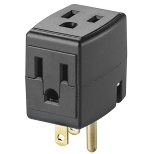 Cube triple mis &agrave; la terre, 3 Prise(s), Aucune, 15 A, 1875 W, 125 V Les Distributions ICE