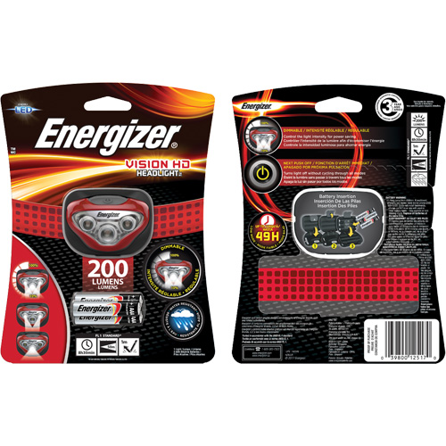Lampe frontale Vision, DEL, 200 lumens, 8,5 hres de fonctionnement, piles AAA Les Distributions ICE