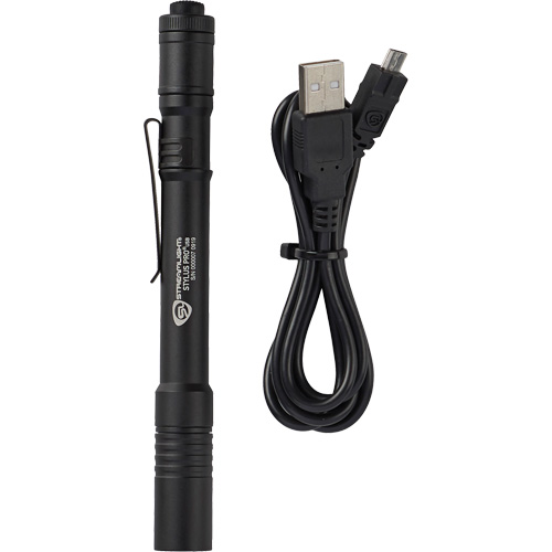 Lampe de poche stylo USB Stylus Pro, DEL, 350 lumens, Corps en Aluminium, piles Rechargeable, Compris Les Distributions ICE