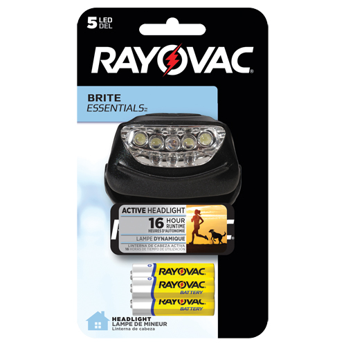 Lampe frontale Brite Essentials, DEL, 14 lumens, 16 hres de fonctionnement, piles AAA Les Distributions ICE