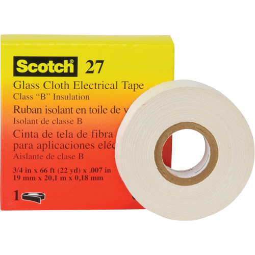 Ruban isolant en toile de verre 27 Scotch, 12 mm (1/2") la x 20 m (66') lo Les Distributions ICE