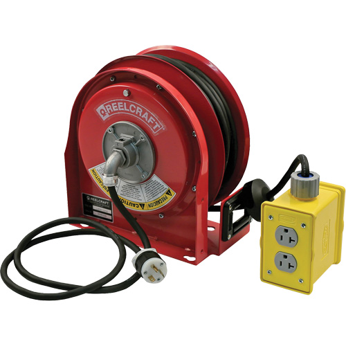3000 Compact Premium Duty Cord Reel, 30', SJTO, 12 Gauge, 20 A Les Distributions ICE
