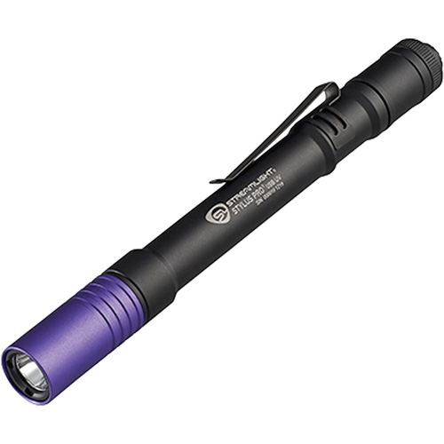Lampe stylo UV avec port de recharge micro USB Stylus Pro, DEL, Corps en Aluminium, piles Rechargeable, Compris Les Distributions ICE