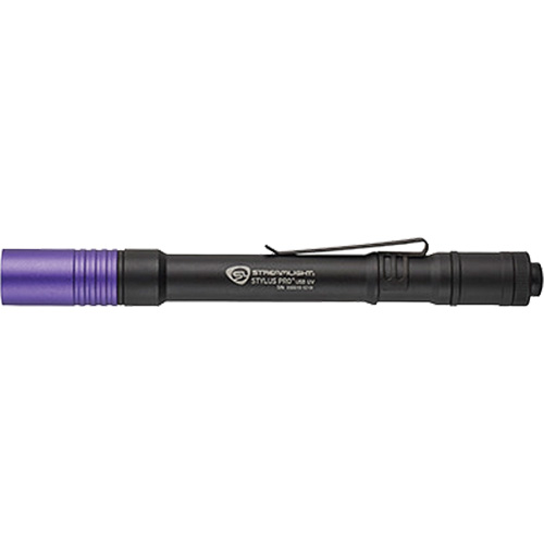 Lampe stylo UV avec port de recharge micro USB Stylus Pro, DEL, Corps en Aluminium, piles Rechargeable, Compris Les Distributions ICE