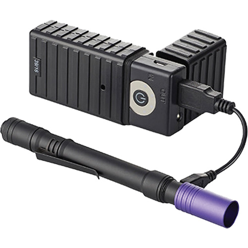 Lampe stylo UV avec port de recharge micro USB Stylus Pro, DEL, Corps en Aluminium, piles Rechargeable, Compris Les Distributions ICE