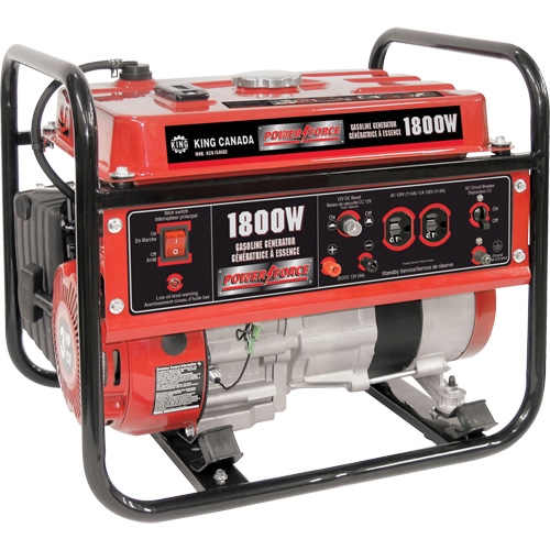 G&eacute;n&eacute;ratrice &agrave; lessence, 1800 W de surtension, 1400 W nominale, 120 V, R&eacute;servoir de 7 L Les Distributions ICE