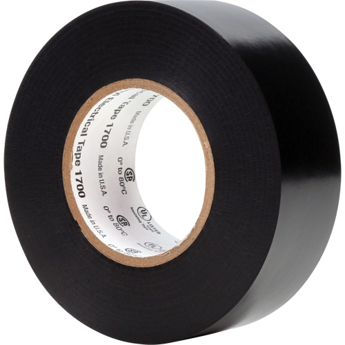 Temflex Vinyl Electrical Tape 1700, 25.4 mm (1") x 20.1 m (66'), Black, 7 mils Les Distributions ICE